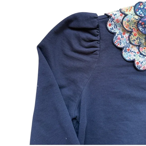 Boden Hattie Collar Sweatshirt Size 12 - Picture 8 of 12